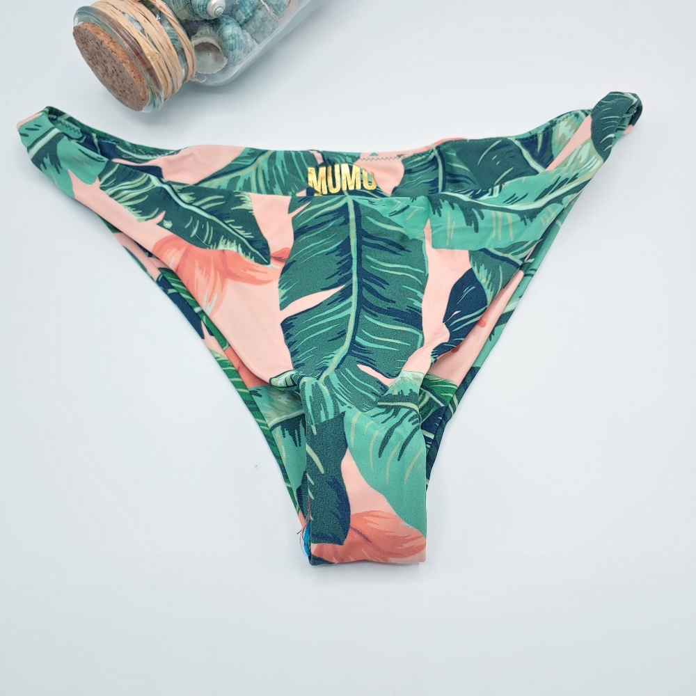 Mumu Barbie Palm Tree Prints Bikini Bottom M